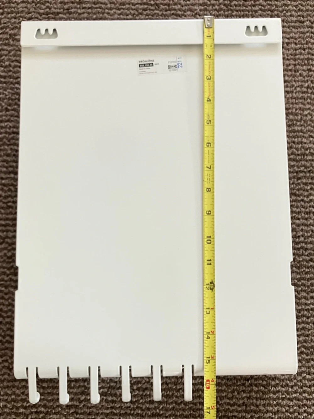 IKEA White Metal Mesh Wall Organizer DRÖNJÖNS Design Johanna Jelinek